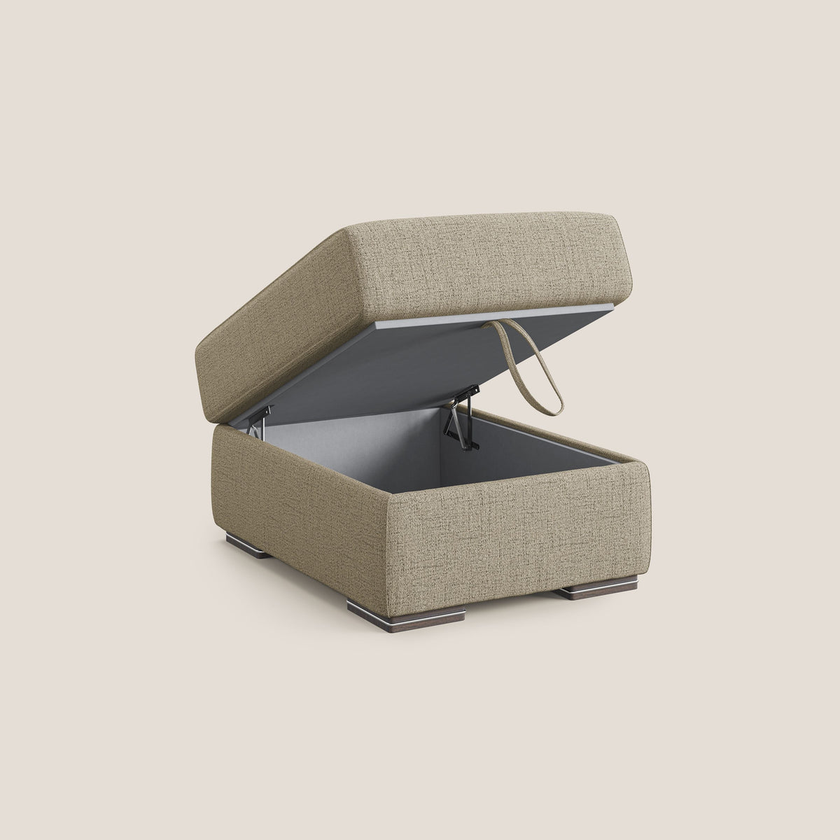 Sun pouf apribile contenitore in tessuto impermeabile fiammato T03 beige - divitt.sbs