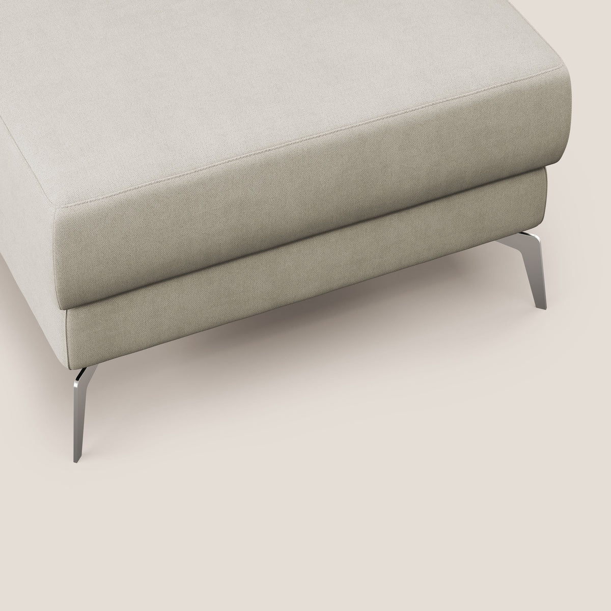 Star Pouf con piedini alti in tessuto impermeabile T02 panna - divitt.sbs