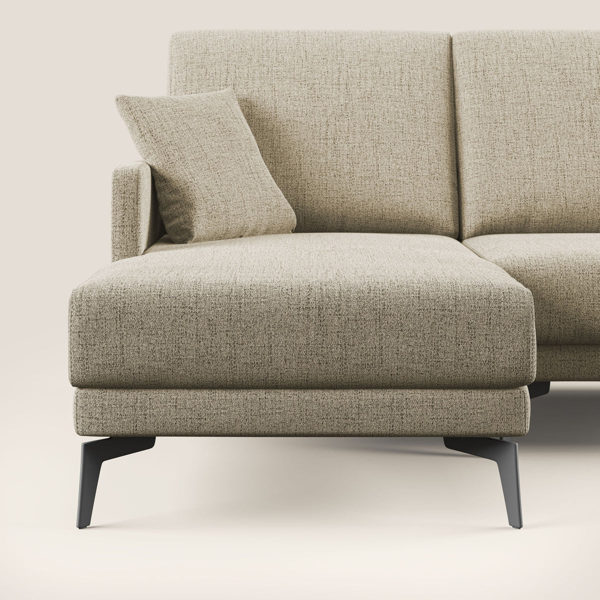 Saturno divano panoramico moderno in tessuto morbido impermeabile T03 beige - divitt.sbs