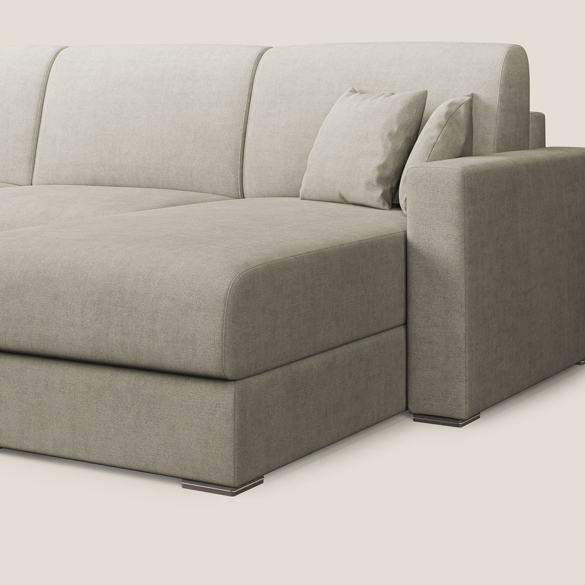 Best Divano letto angolare in tessuto impermeabile T02 panna - divitt.sbs
