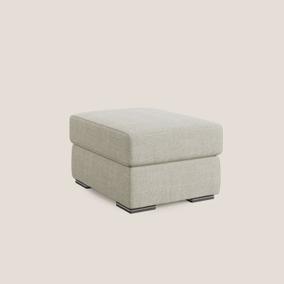 Sun pouf apribile contenitore in tessuto impermeabile morbido intreccio T06 panna - divitt.sbs