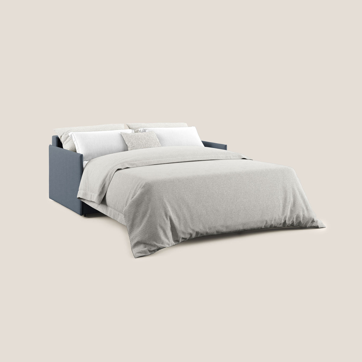 Evans Divano letto in tessuto Ecosostenibile blu - divitt.sbs