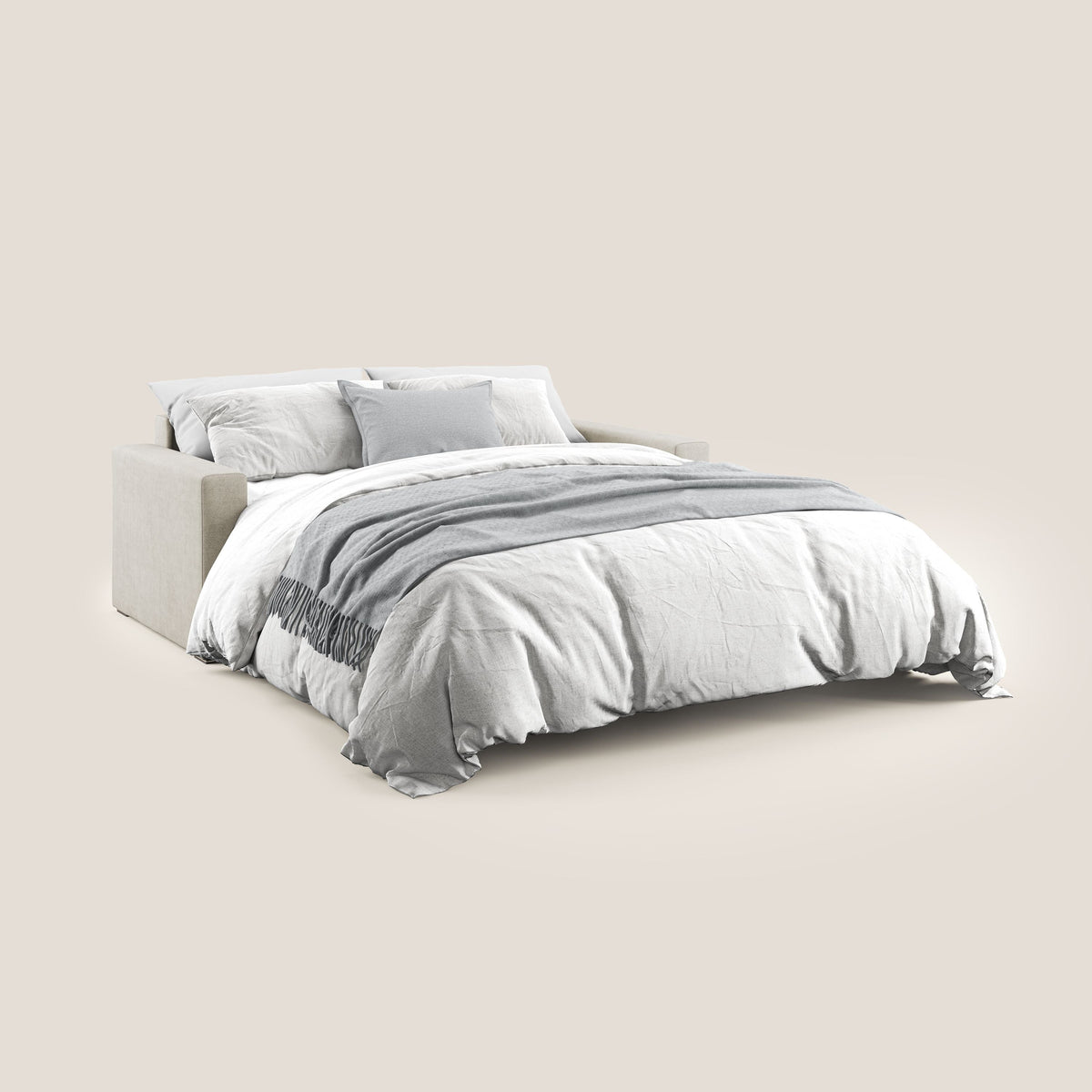 Best Divano letto matrimoniale in tessuto impermeabile T02 panna - divitt.sbs