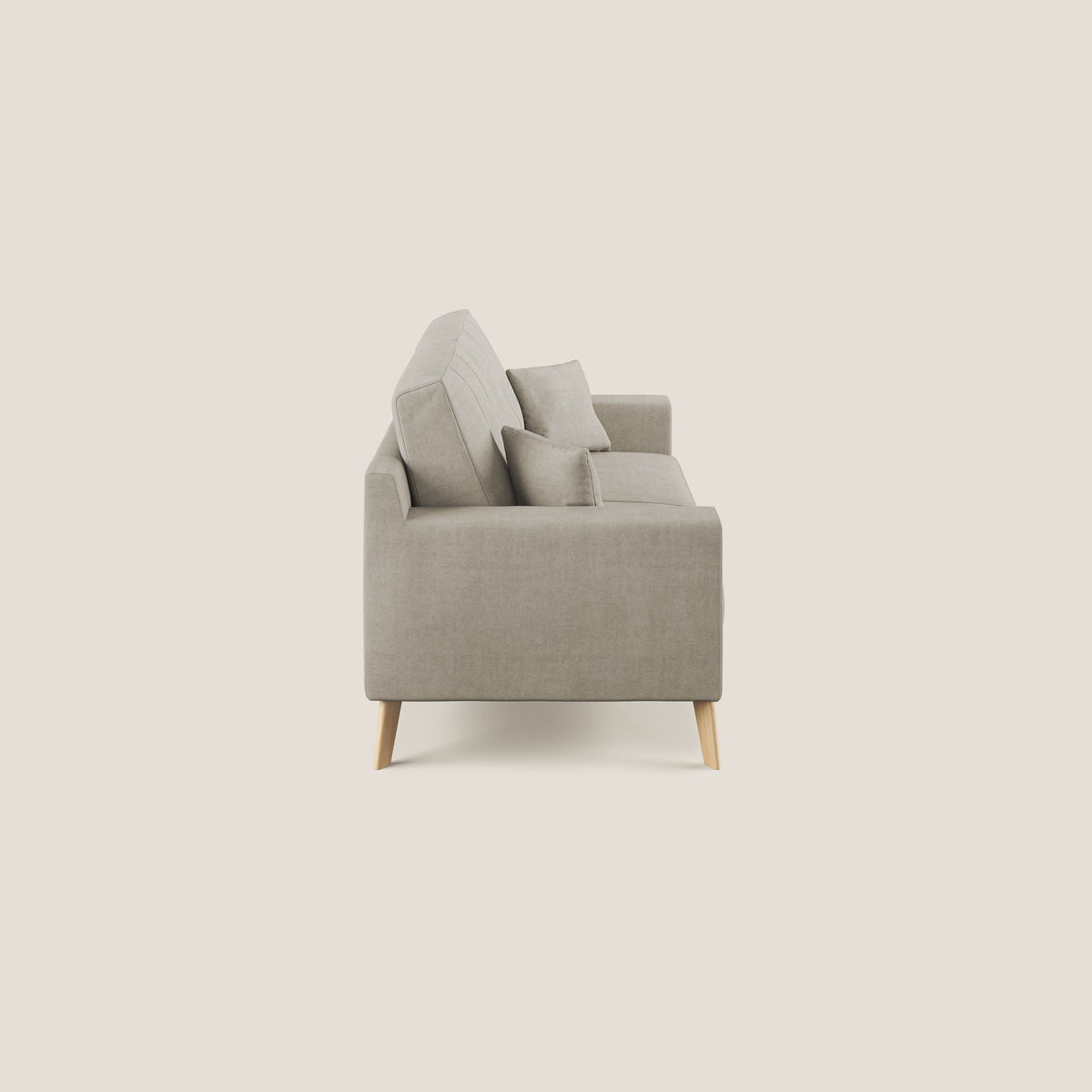 Danish divano moderno in tessuto morbido impermeabile T02 panna - divitt.sbs