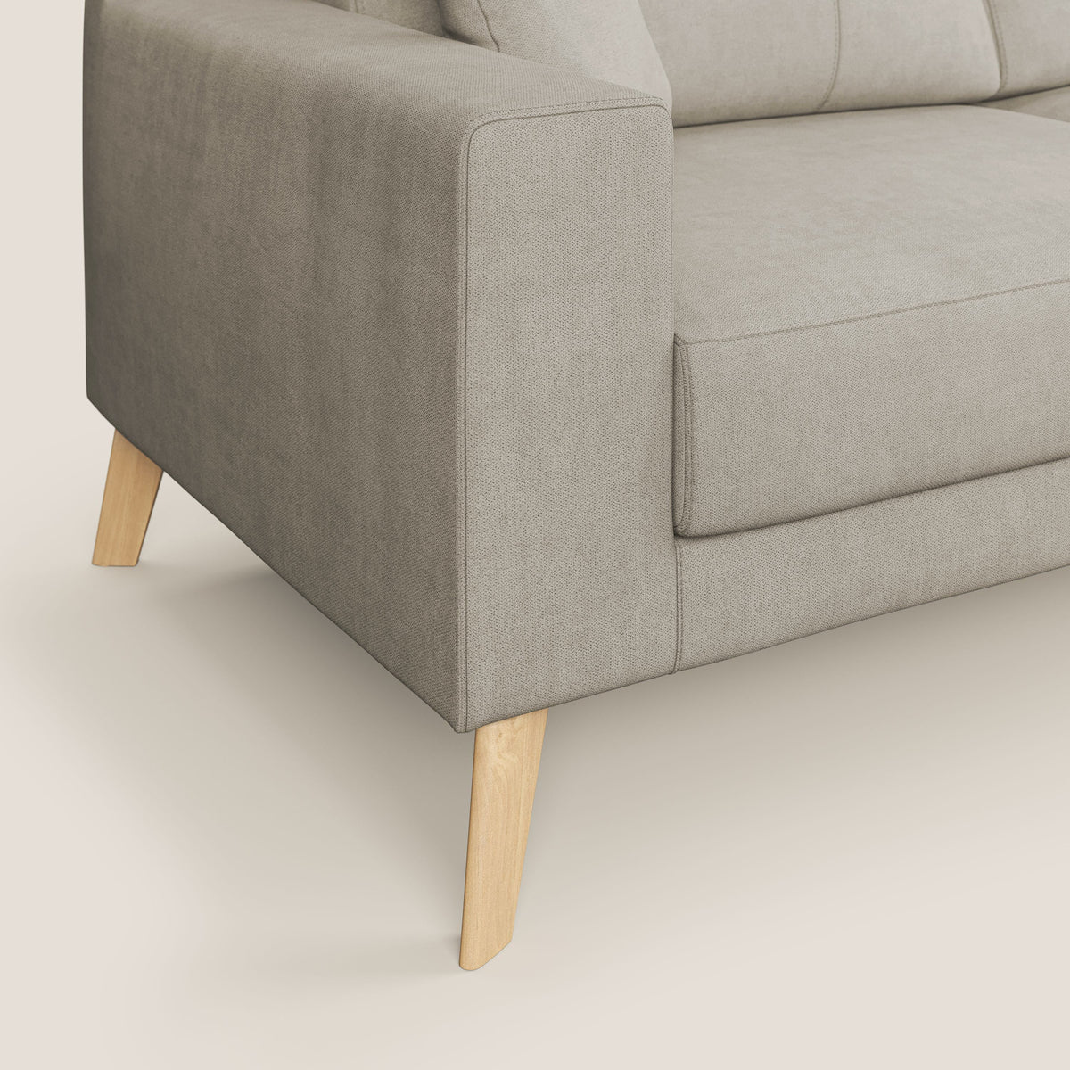 Danish divano moderno in tessuto morbido impermeabile T02 panna - divitt.sbs