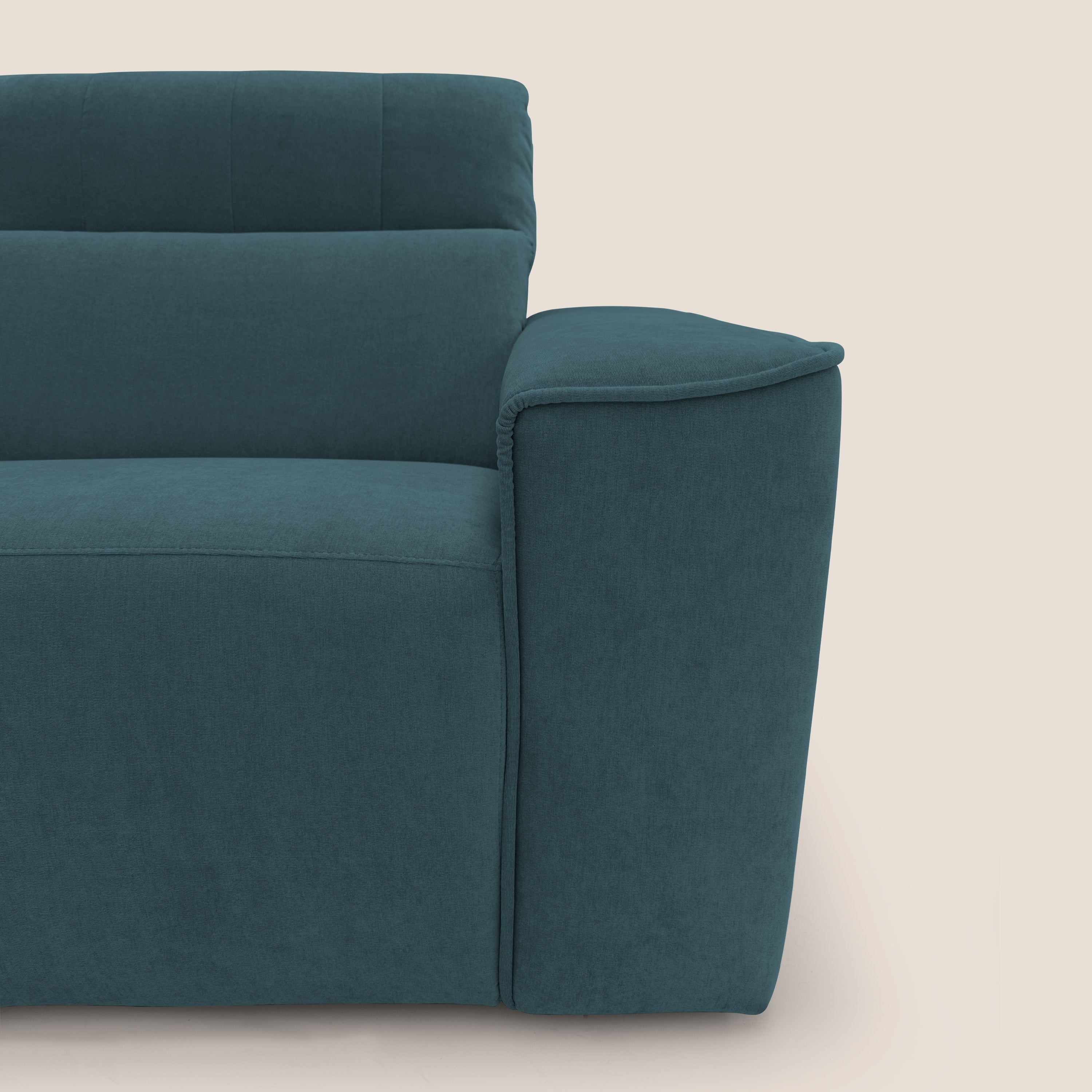 Clark Divano modulare 3 sedute con opzione relax elettrico in tessuto smacchiabile impermeabile T17 petrolio - divitt.sbs