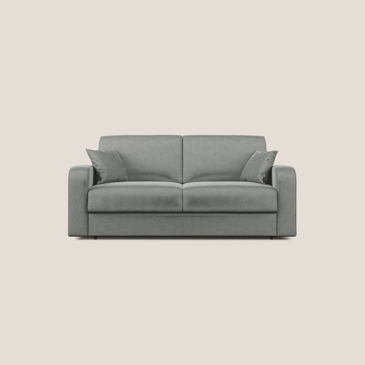 Lebron Divano letto matrimoniale in velluto morbido T01 grigio chiaro - divitt.sbs