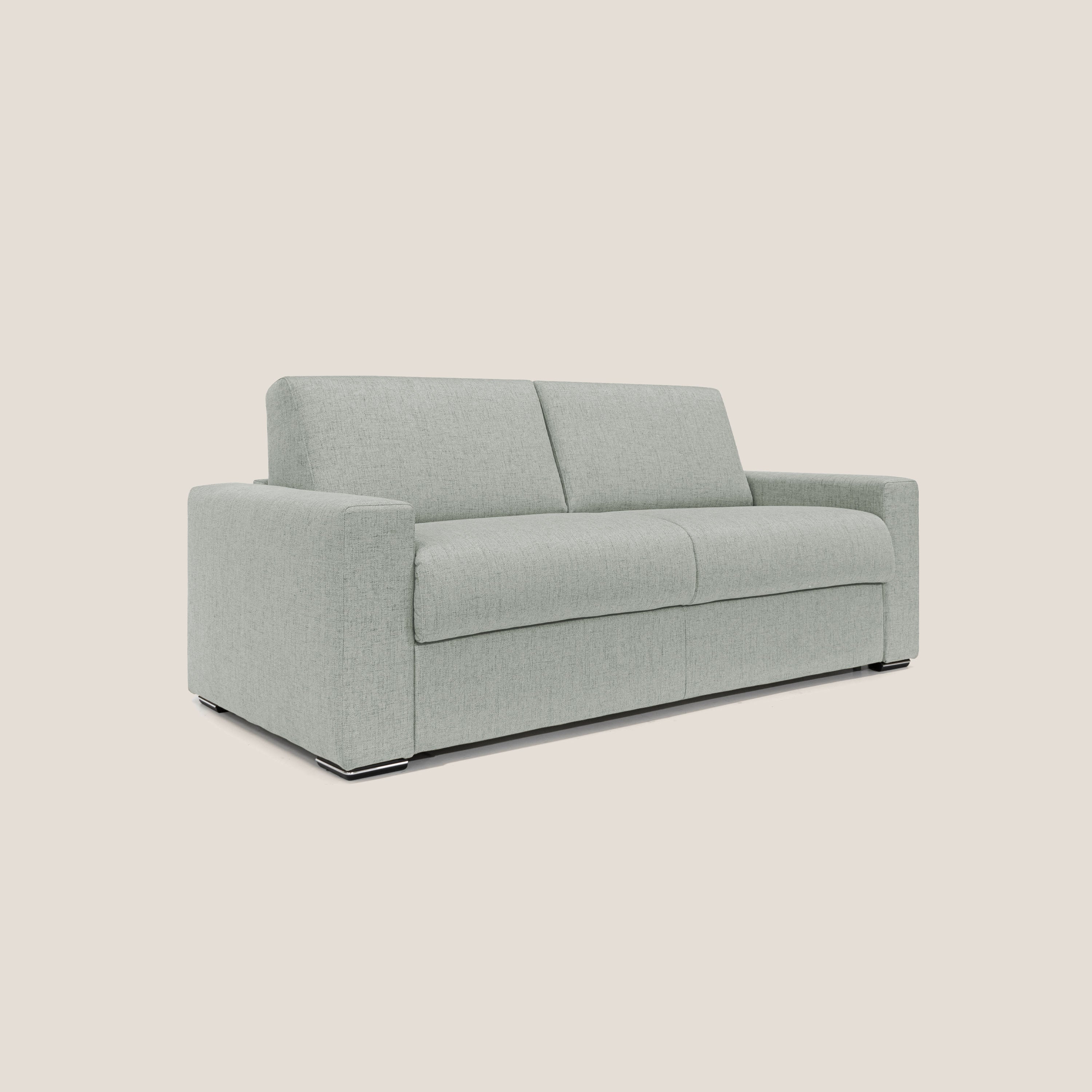 Nixon Divano letto matrimoniale con materasso 20 cm in tessuto impermeabile T03 grigio chiaro - divitt.sbs