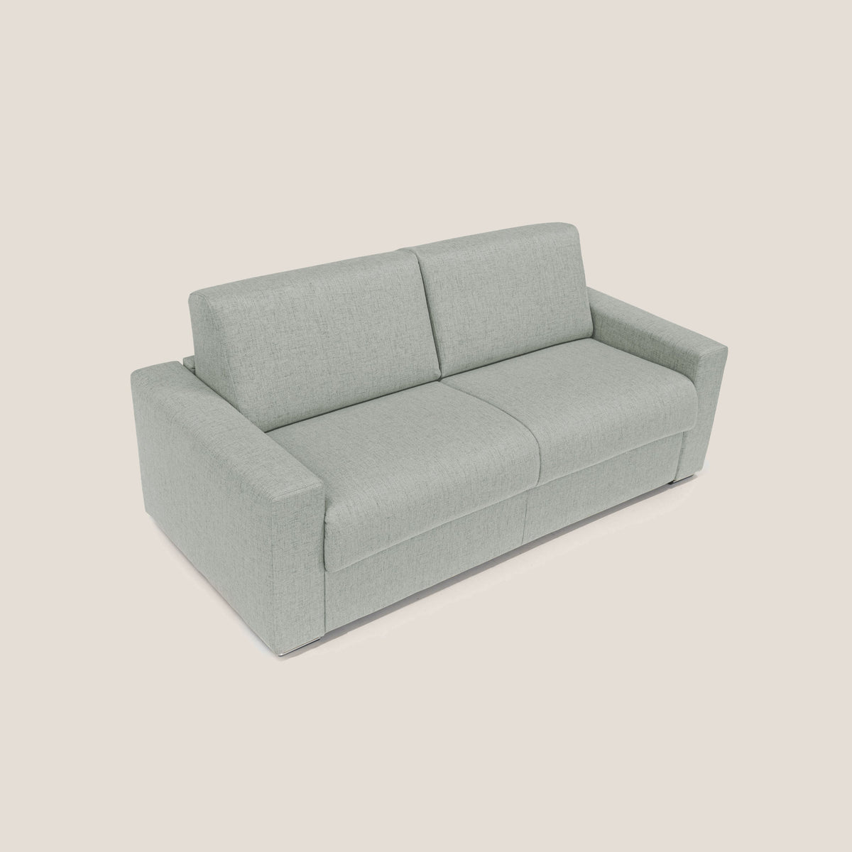 Nixon Divano letto matrimoniale con materasso 20 cm in tessuto impermeabile T03 grigio chiaro - divitt.sbs