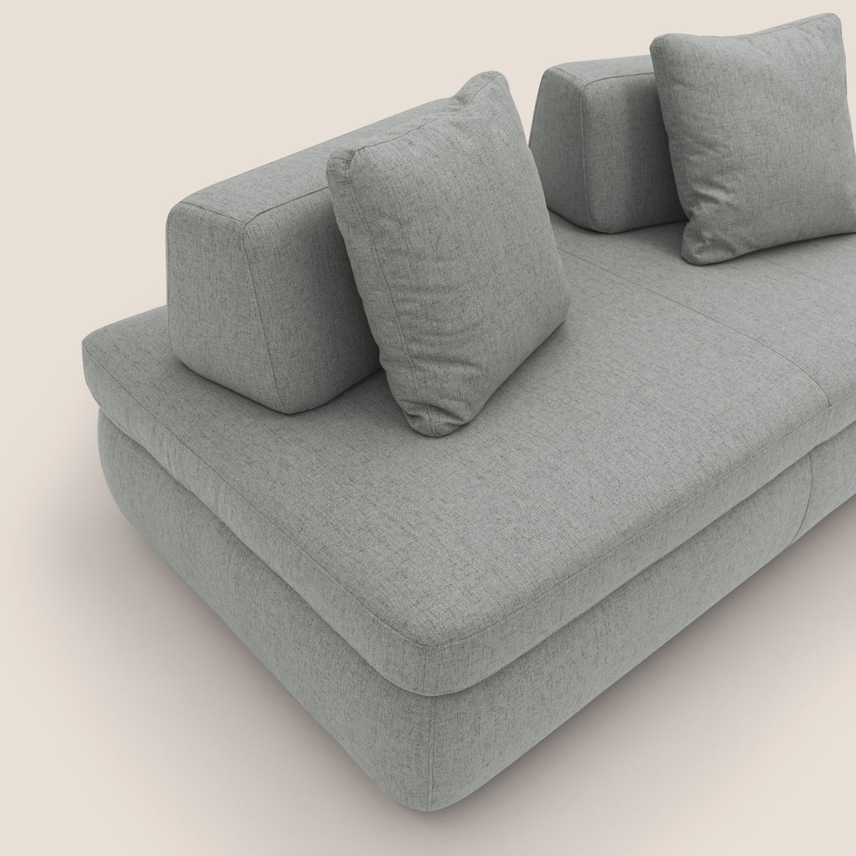 Gransasso Divano letto matrimoniale dal DESIGN innovativo in tessuto impermeabile T03 grigio chiaro - divitt.sbs