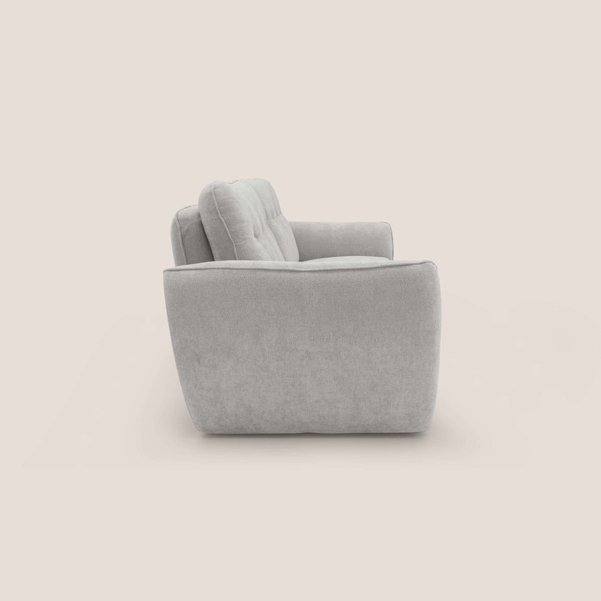 Cerbero divano 2 e 3 posti in morbido bouclé impermeabile T07 grigio - divitt.sbs