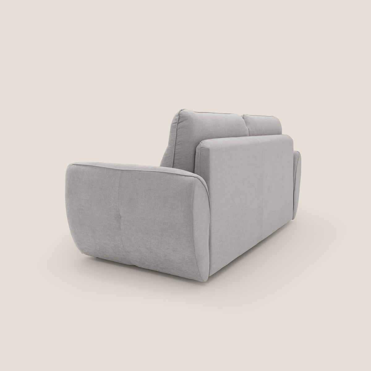 Zeus Divano letto scandinavo con schienale alto in tessuto impermeabile T02 grigio chiaro - divitt.sbs