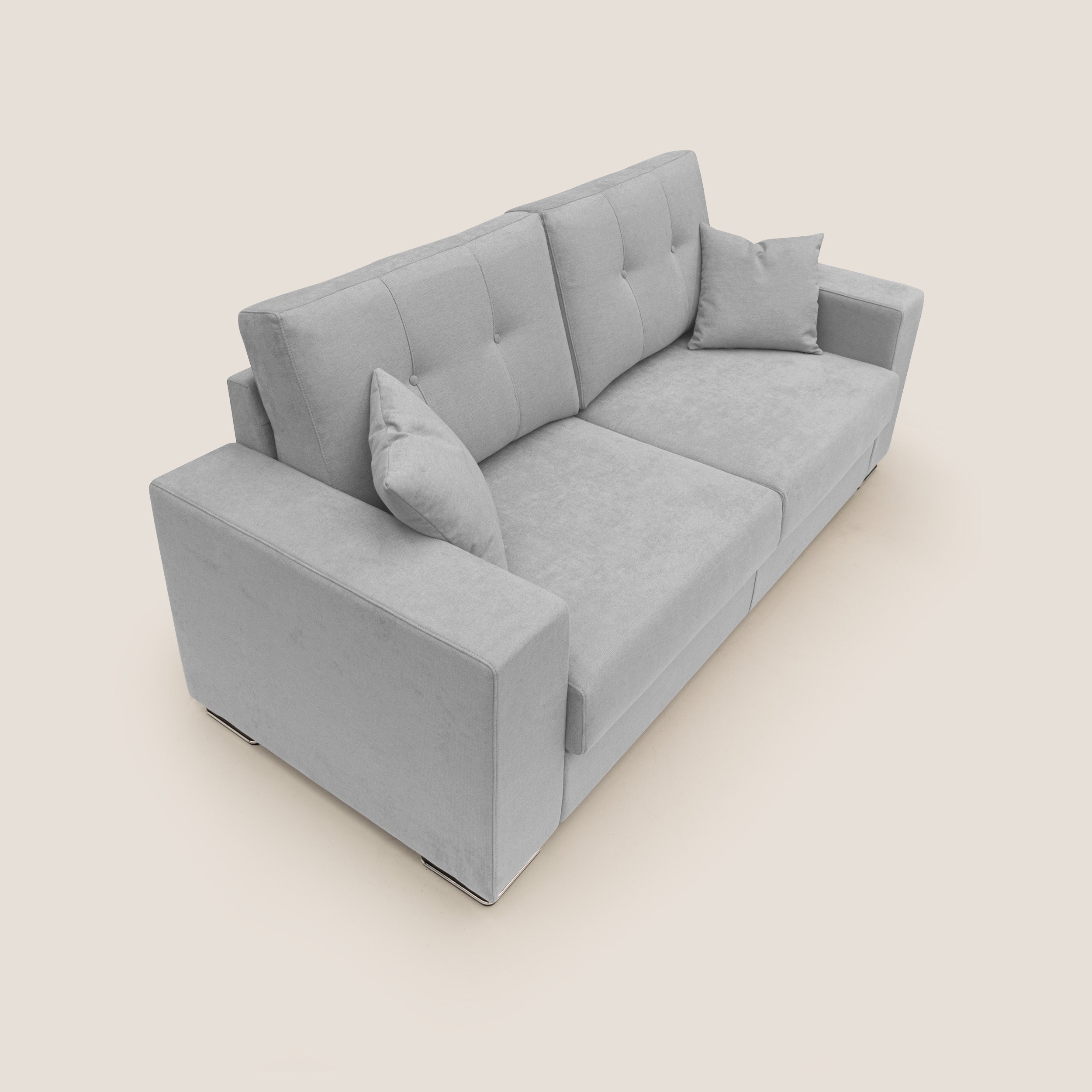 Giove divano in morbido tessuto impermeabile T02 grigio chiaro - divitt.sbs