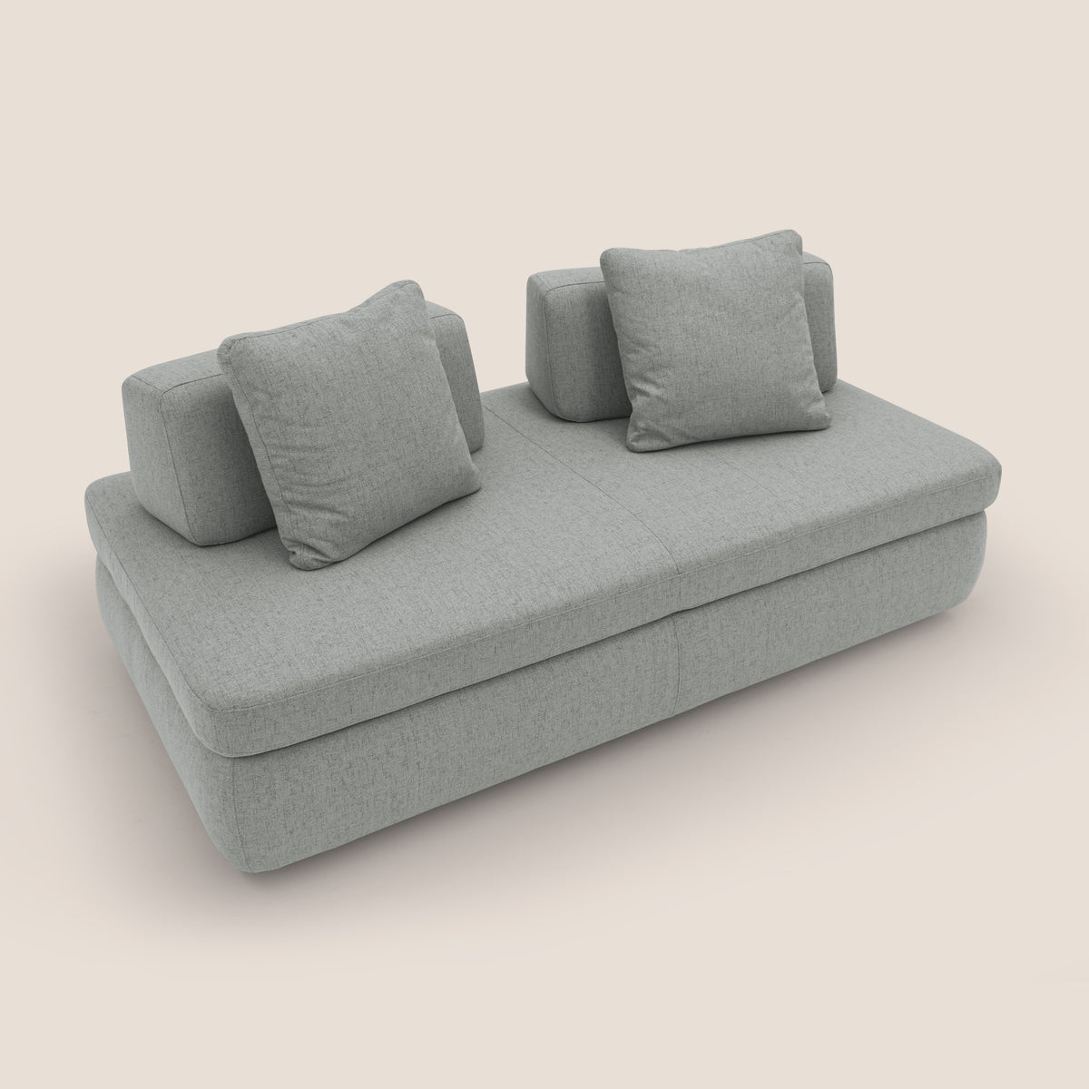 Gransasso Divano letto matrimoniale dal DESIGN innovativo in tessuto impermeabile T03 grigio chiaro - divitt.sbs