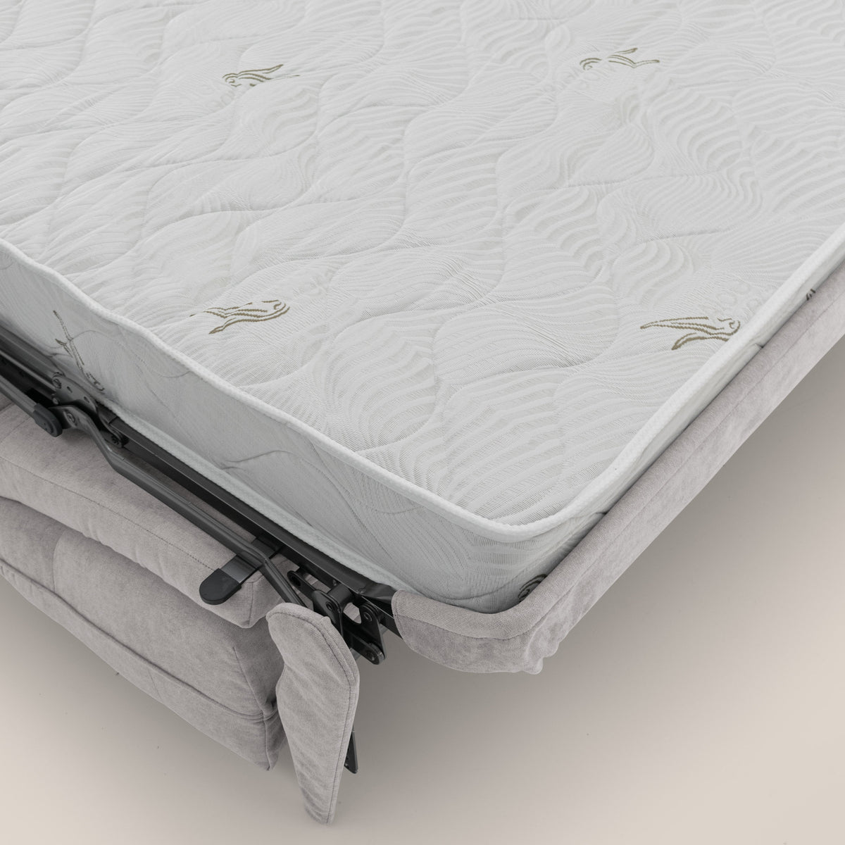 Zeus Divano letto scandinavo con schienale alto in tessuto impermeabile T02 grigio chiaro - divitt.sbs