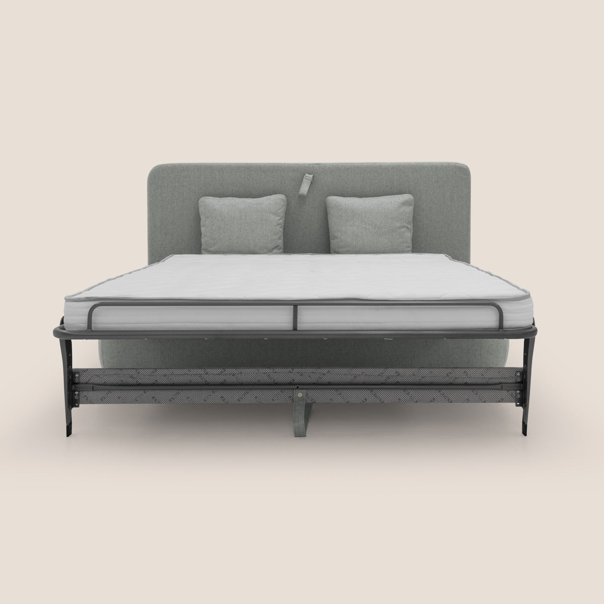 Gransasso Divano letto matrimoniale dal DESIGN innovativo in tessuto impermeabile T03 grigio chiaro - divitt.sbs