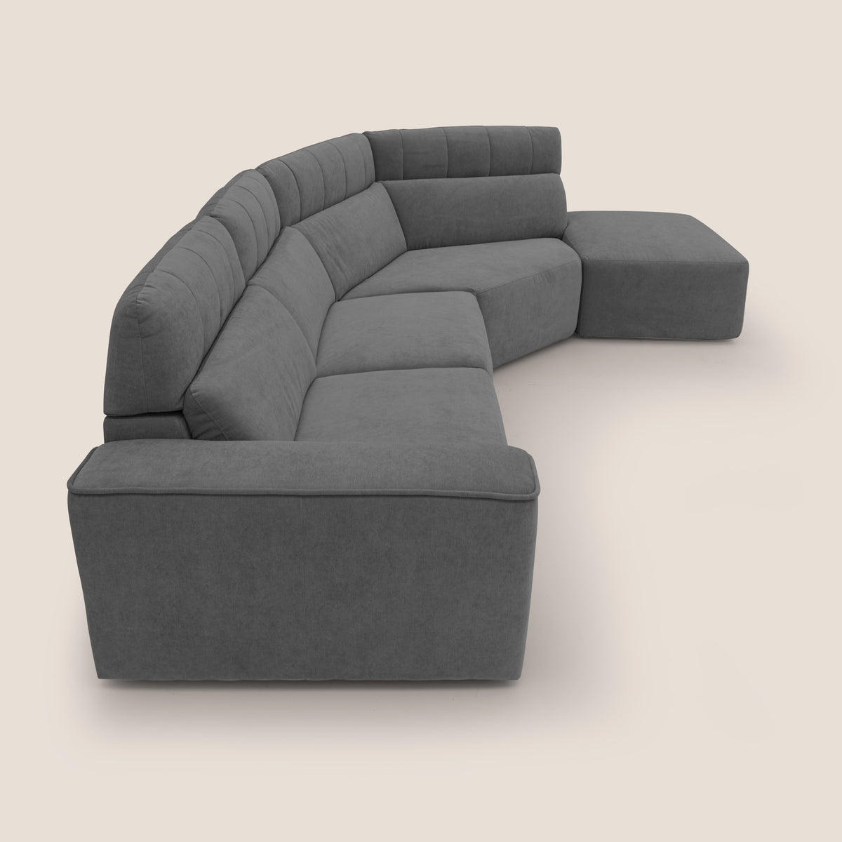 Clark Divano angolare con opzione relax elettrico in tessuto smacchiabile impermeabile T17 antracite - divitt.sbs