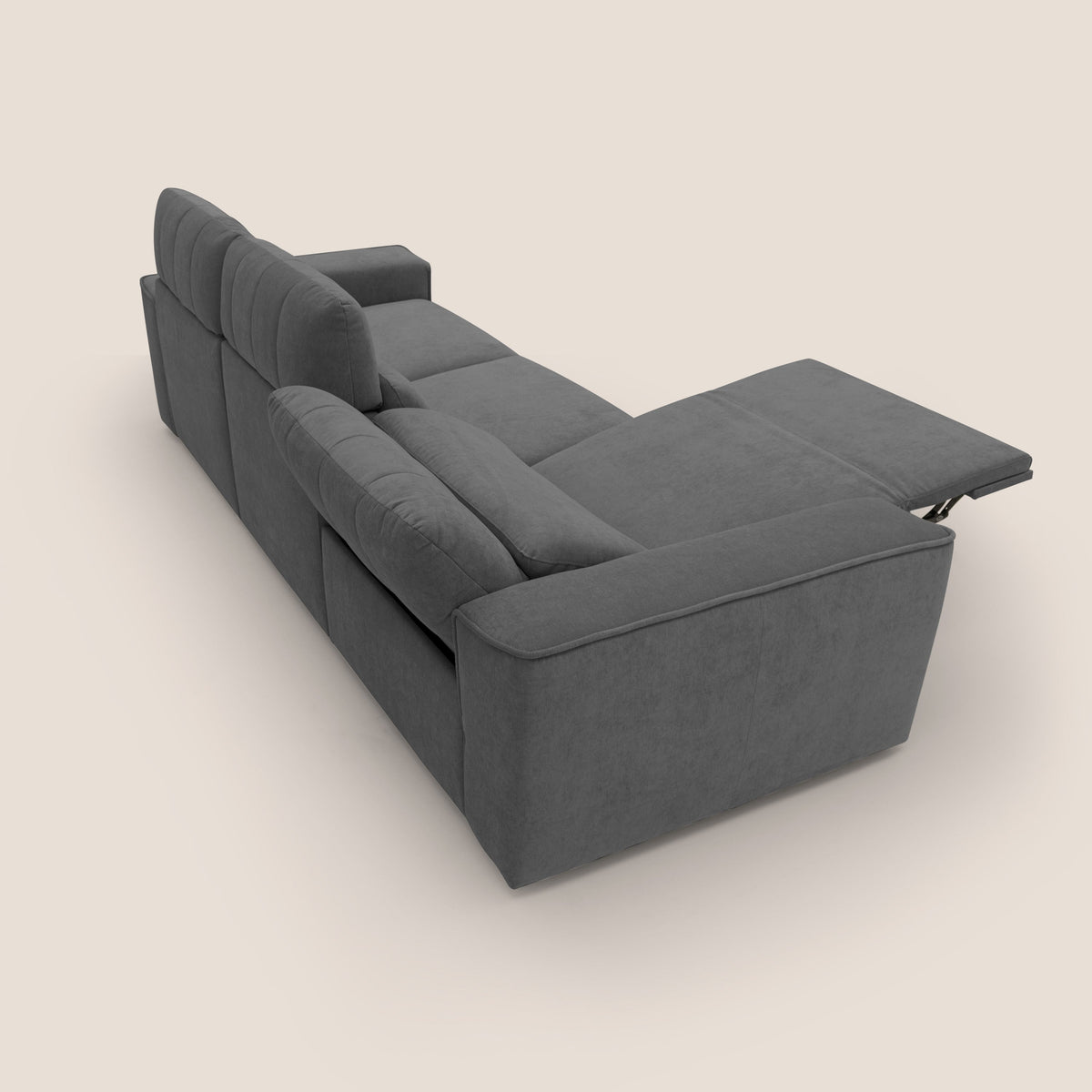 Clark Divano modulare 3 sedute con opzione relax elettrico in tessuto smacchiabile impermeabile T17 antracite - divitt.sbs