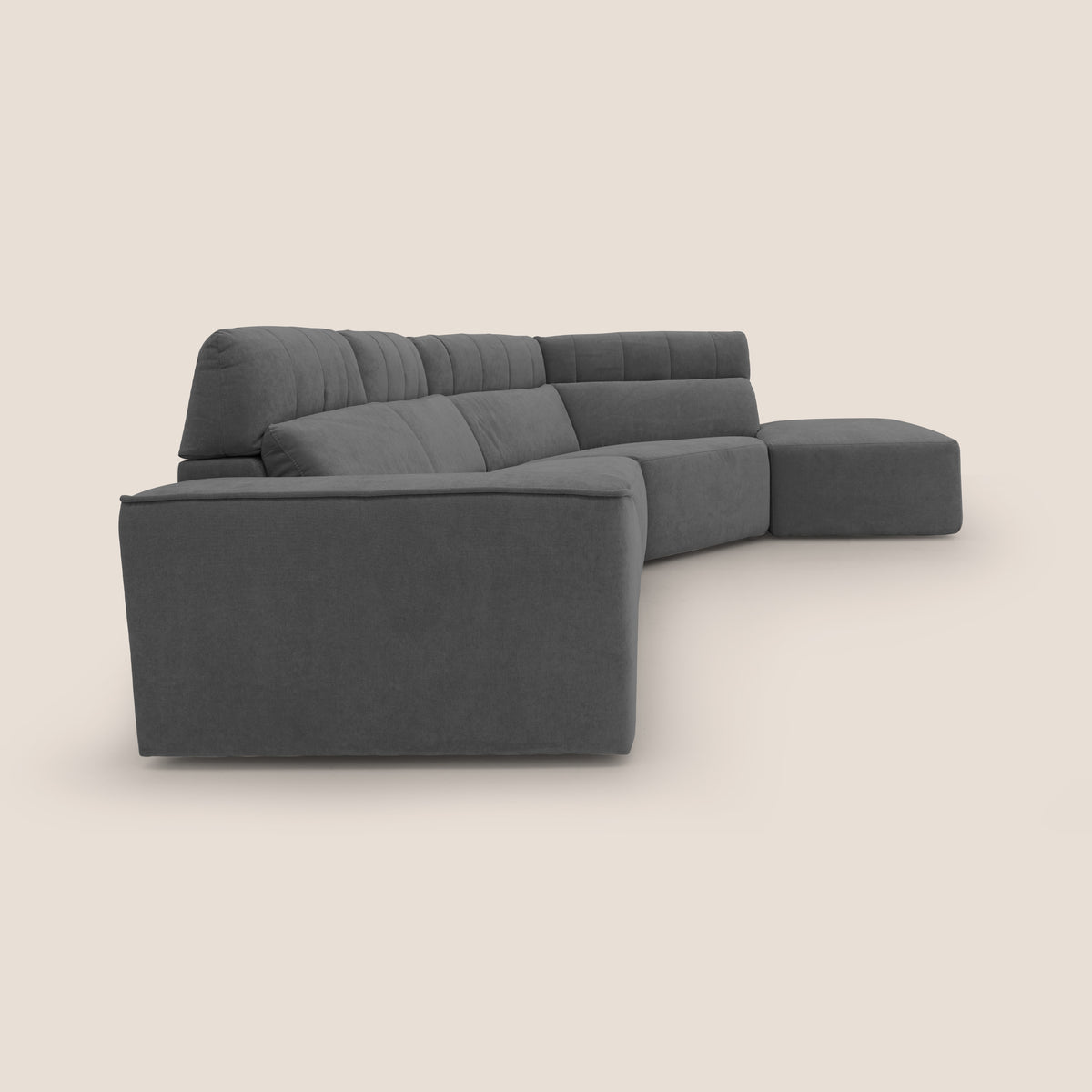 Clark Divano angolare con opzione relax elettrico in tessuto smacchiabile impermeabile T17 antracite - divitt.sbs