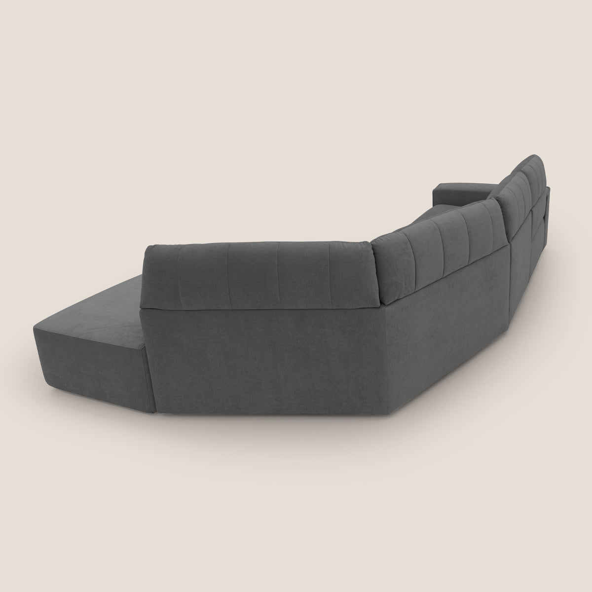 Clark Divano angolare con opzione relax elettrico in tessuto smacchiabile impermeabile T17 antracite - divitt.sbs
