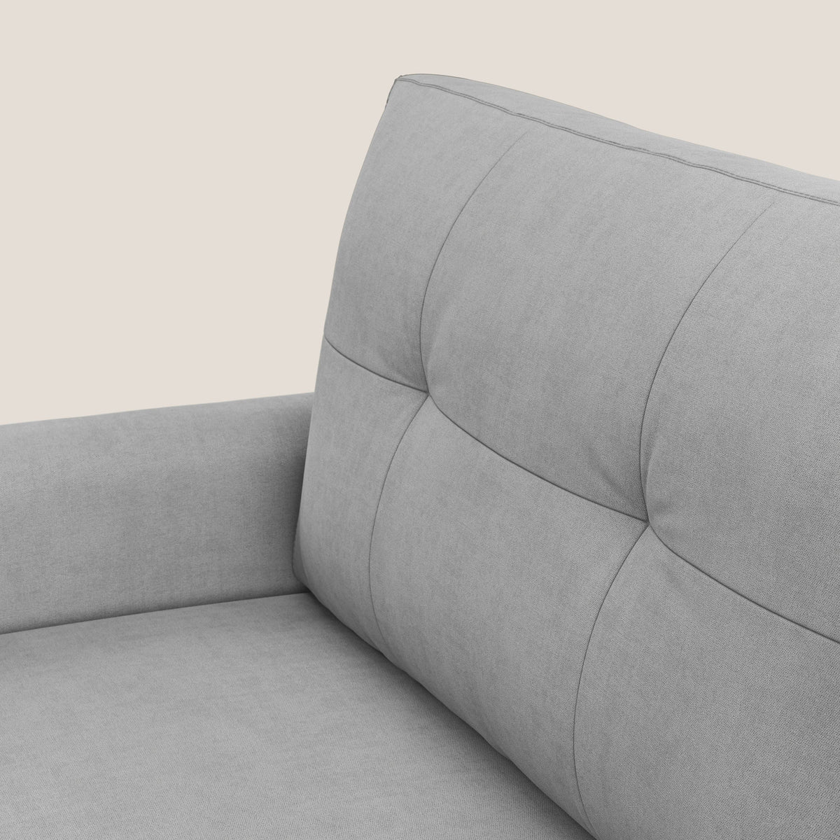 Callisto Divano letto matrimoniale in tessuto morbido impermeabile T02 grigio chiaro - divitt.sbs