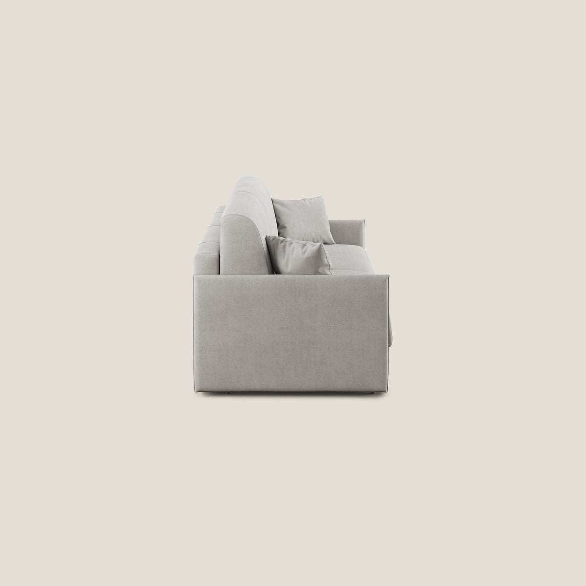 Evans Divano letto in morbido tessuto impermeabile T02 grigio chiaro - divitt.sbs