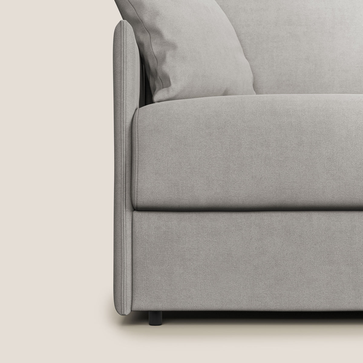 Evans Divano letto in morbido tessuto impermeabile T02 grigio chiaro - divitt.sbs
