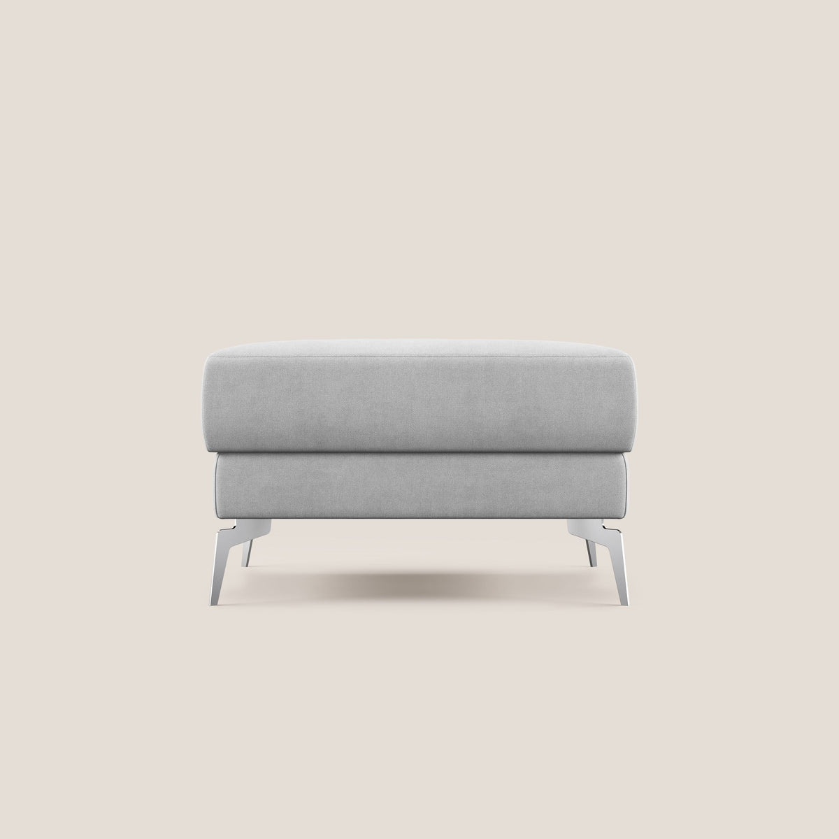 Star Pouf con piedini alti in tessuto impermeabile T02 grigio chiaro - divitt.sbs