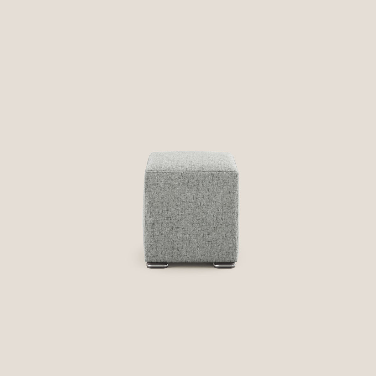 Cube pouf in tessuto morbido impermeabile T03 grigio chiaro - divitt.sbs
