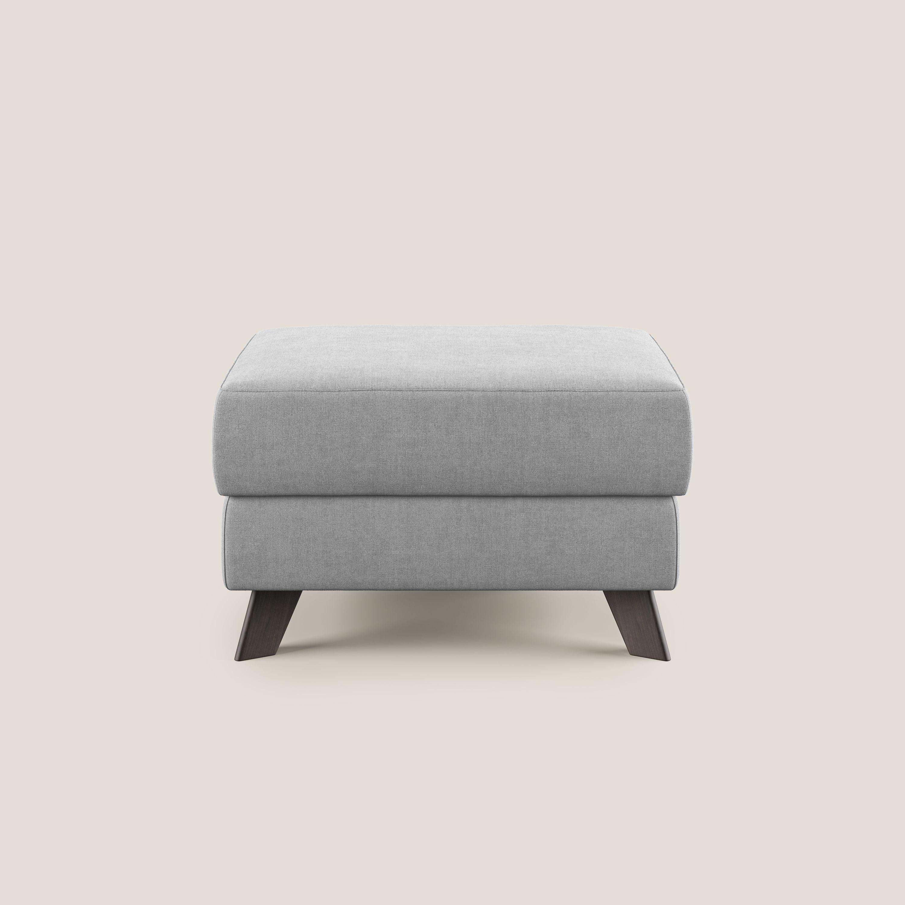Moon Pouf contenitore e piedini alti in tessuto morbido impermeabile T02 grigio chiaro - divitt.sbs
