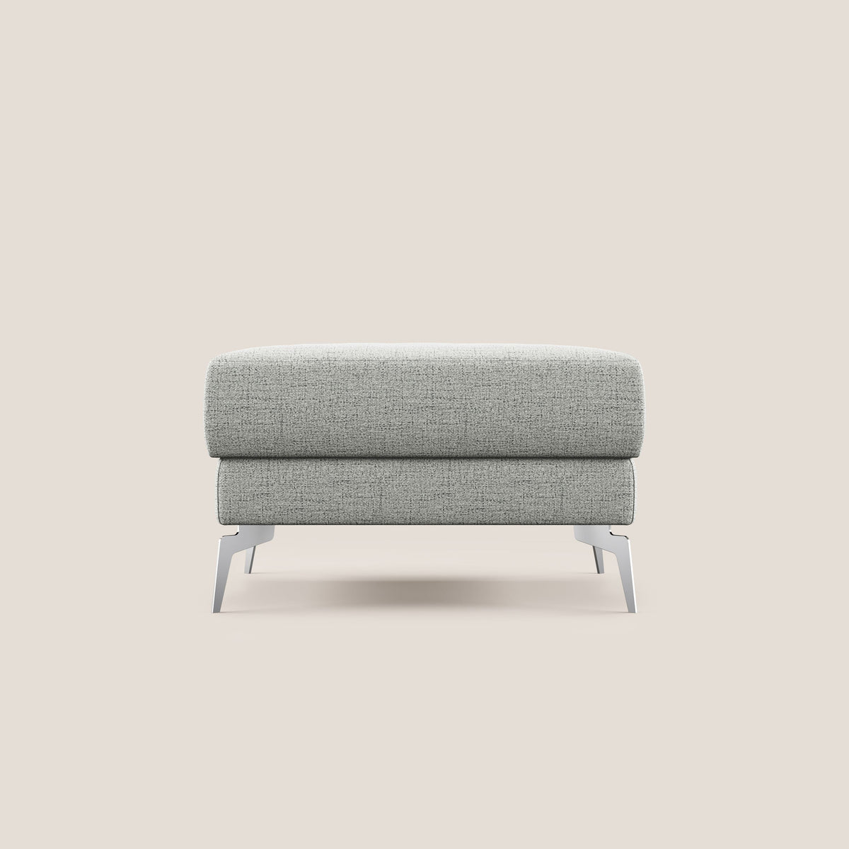 Star Pouf con piedini alti in tessuto impermeabile fiammato T03 grigio chiaro - divitt.sbs