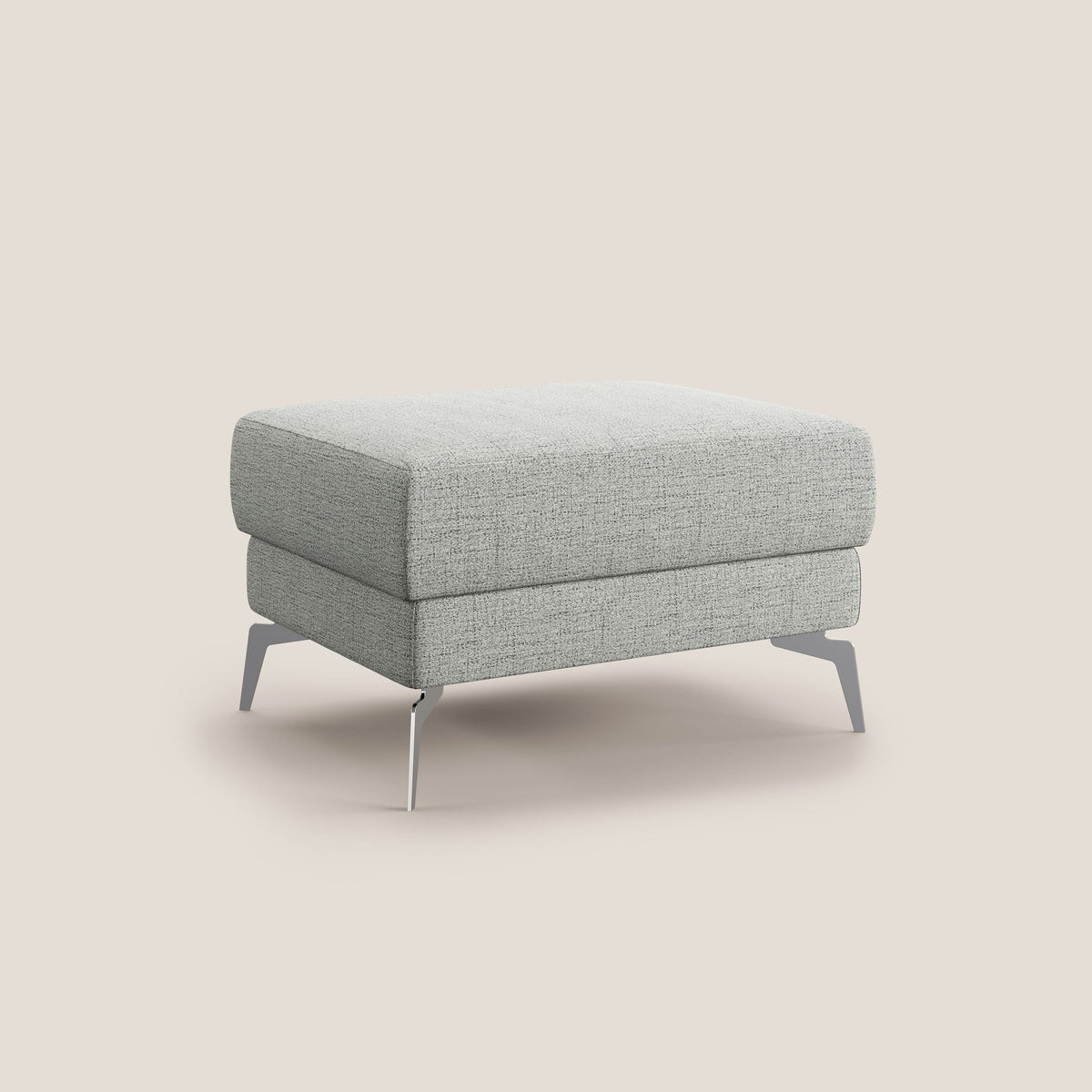 Star Pouf con piedini alti in tessuto impermeabile fiammato T03 grigio chiaro - divitt.sbs