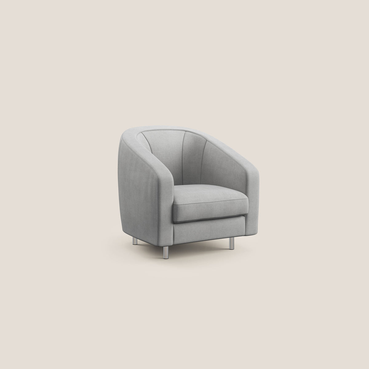 Sally Poltroncina in tessuto morbido impermeabile T02 grigio chiaro - divitt.sbs