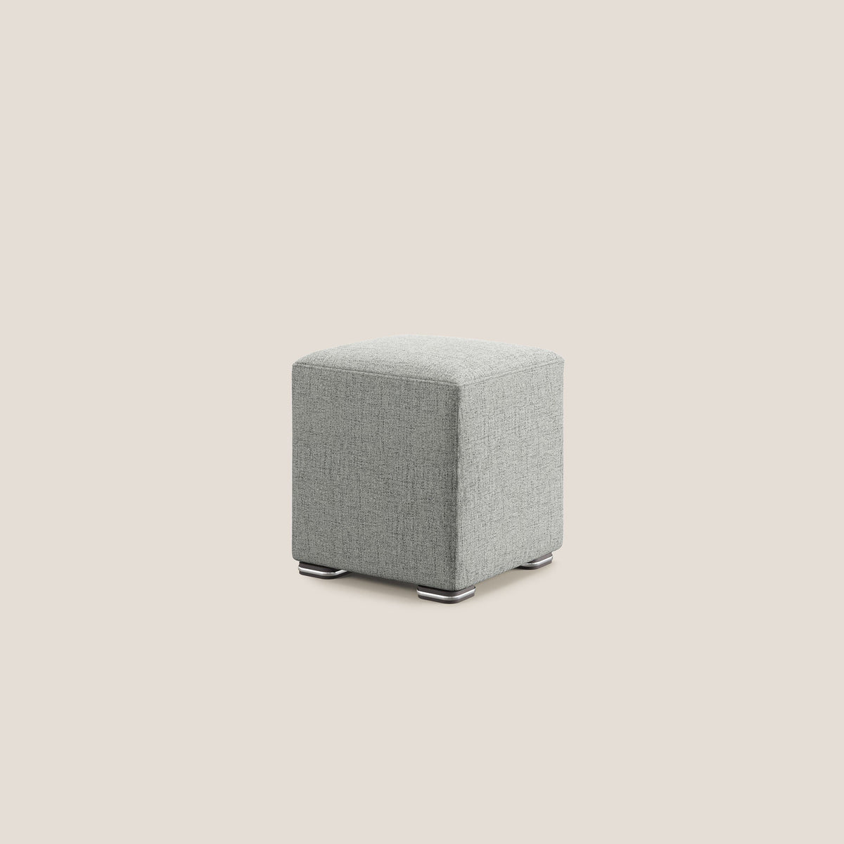 Cube pouf in tessuto morbido impermeabile T03 grigio chiaro - divitt.sbs