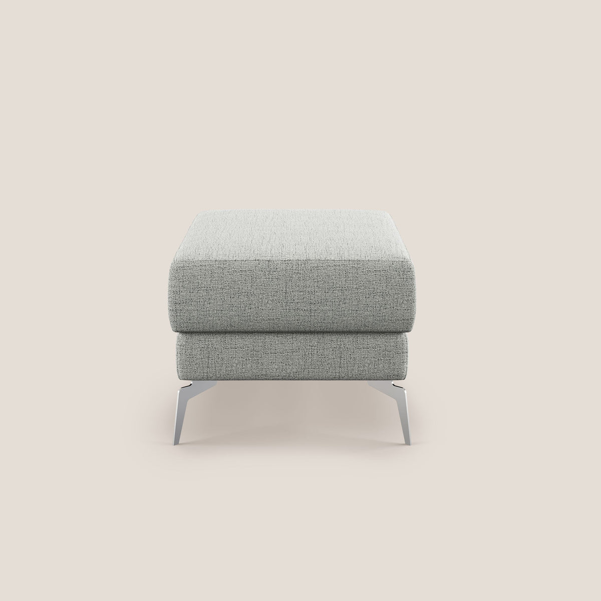 Star Pouf con piedini alti in tessuto impermeabile fiammato T03 grigio chiaro - divitt.sbs