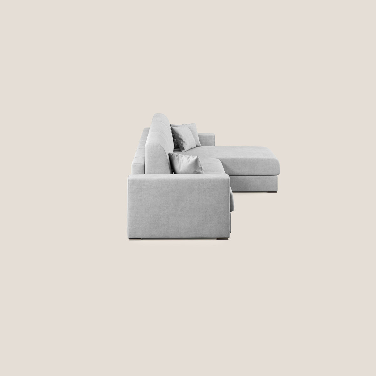 Best Divano letto angolare in tessuto impermeabile T02 grigio chiaro - divitt.sbs