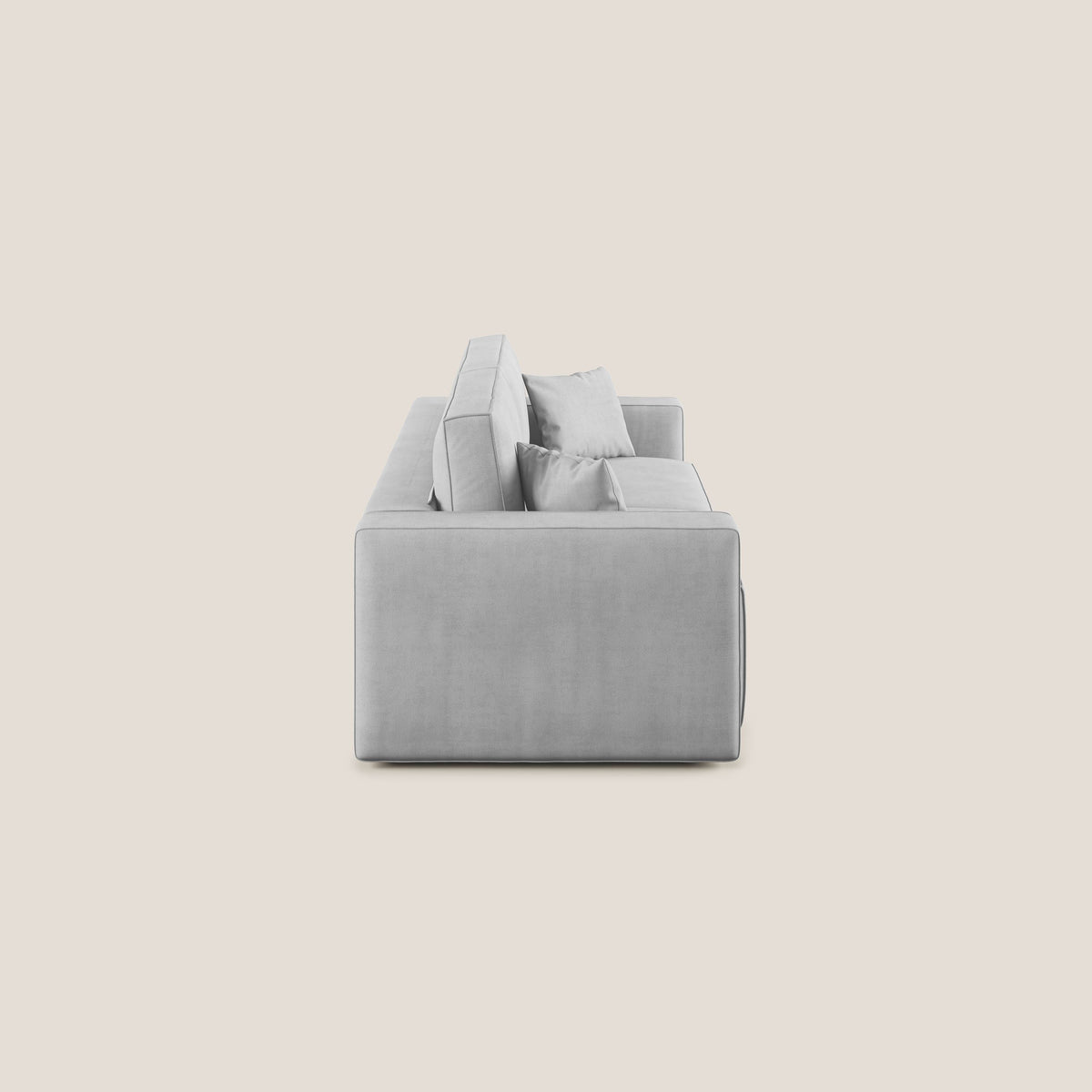 Morfeo divano con sedute estraibili in morbido tessuto impermeabile T02 grigio chiaro - divitt.sbs