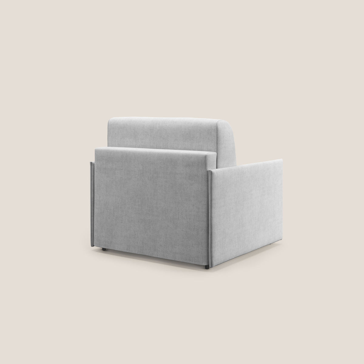 Evans poltrona letto in morbido tessuto impermeabile T02 grigio chiaro - divitt.sbs