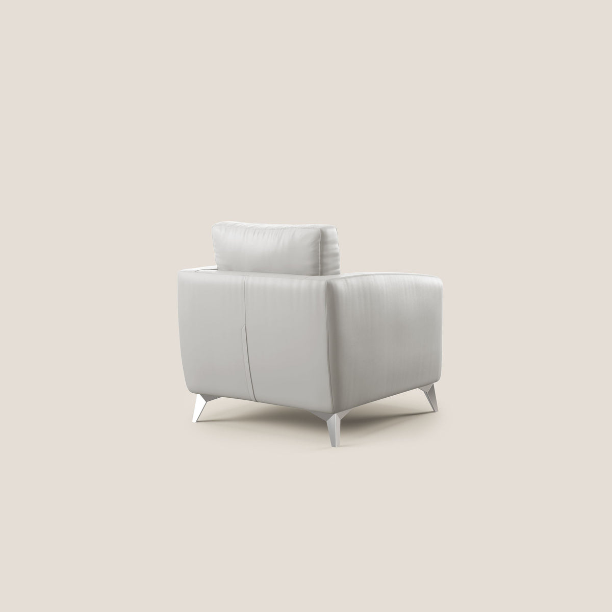 Orione Poltroncina in ecopelle moderna e impermeabile T04 grigio chiaro - divitt.sbs