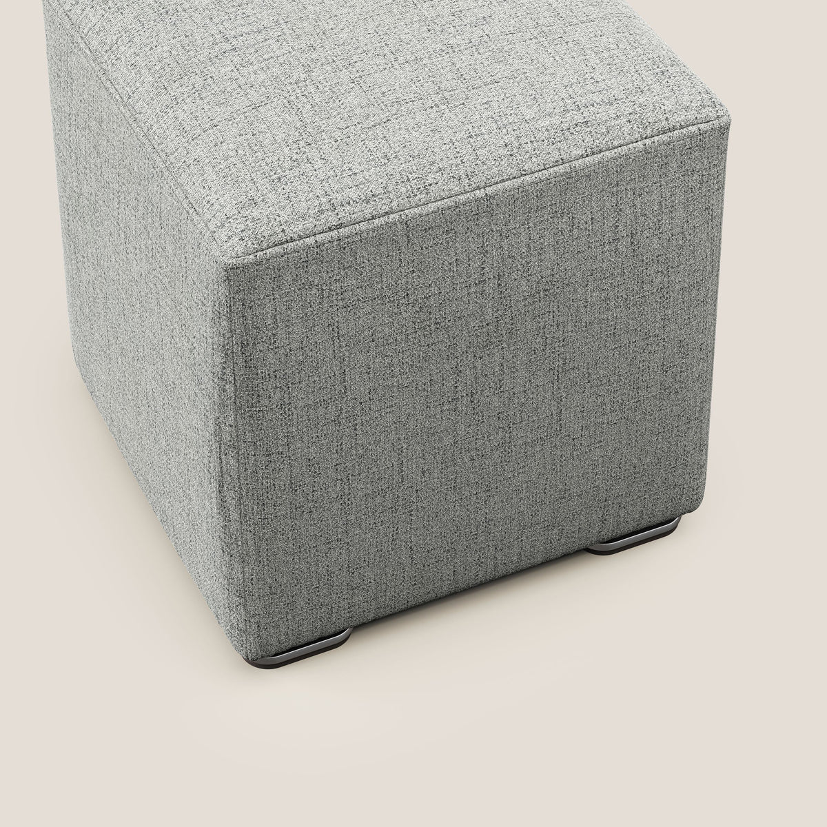 Cube pouf in tessuto morbido impermeabile T03 grigio chiaro - divitt.sbs
