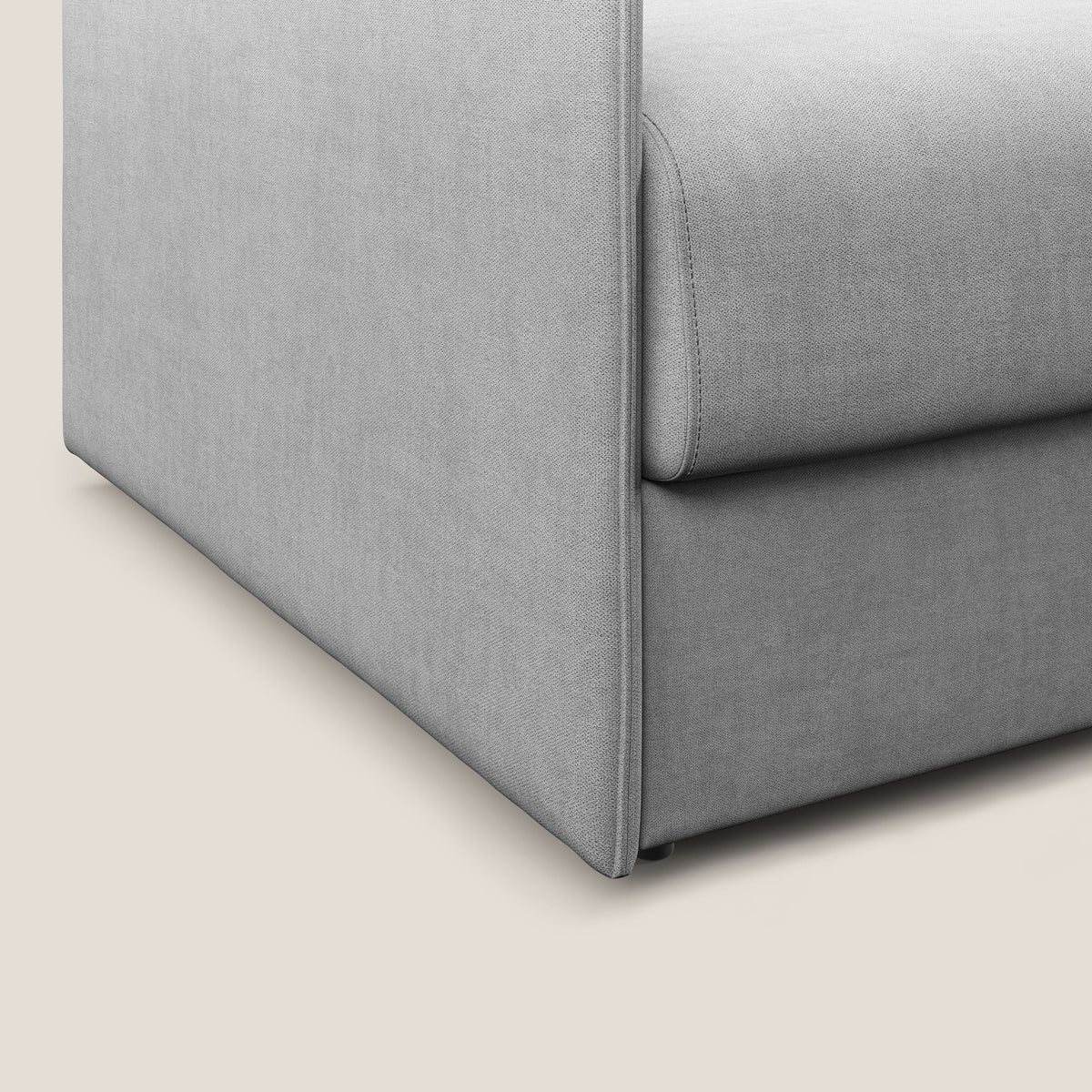 Evans poltrona letto in morbido tessuto impermeabile T02 grigio chiaro - divitt.sbs