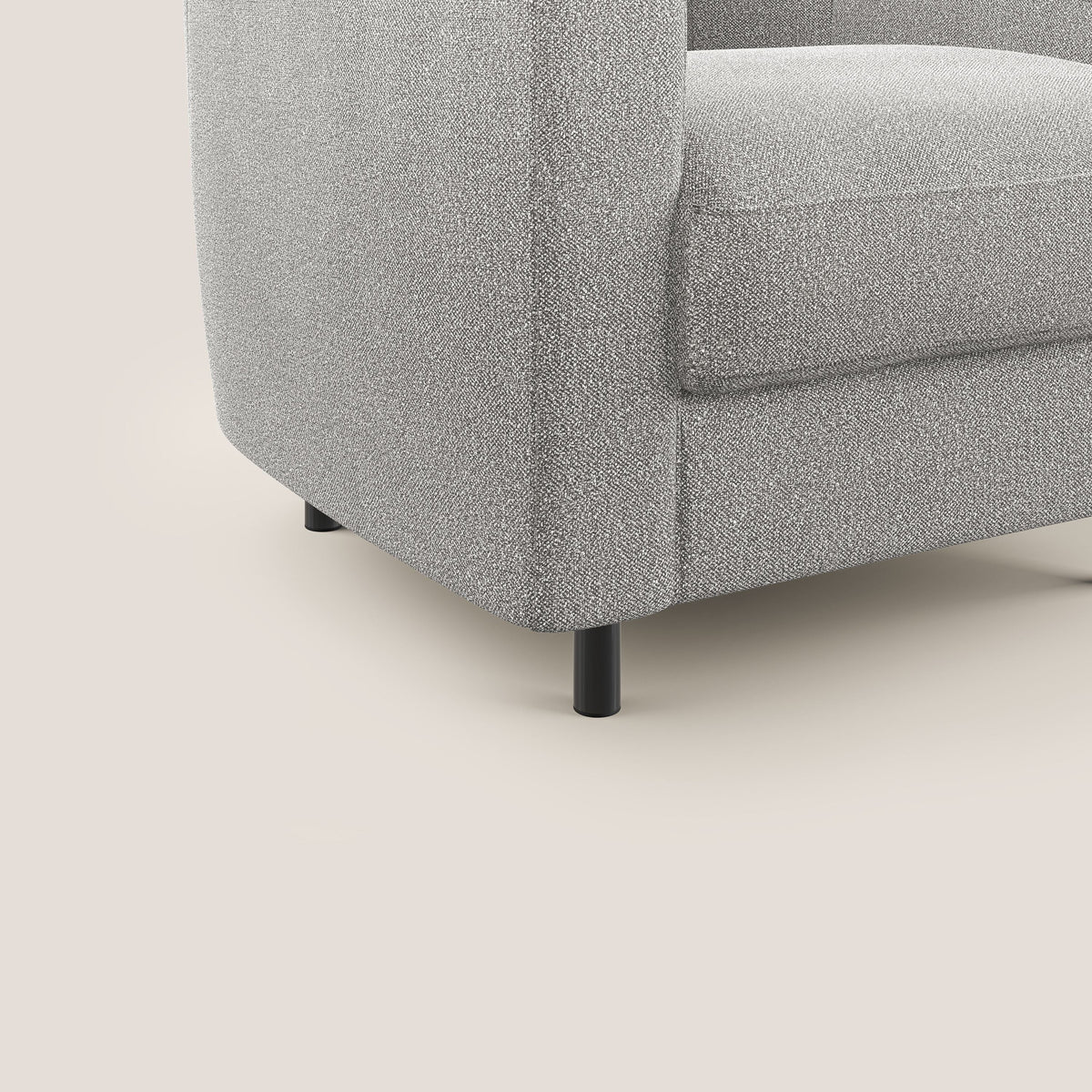Pandora Poltroncina in morbido tessuto bouclé impermeabile T07 grigio - divitt.sbs