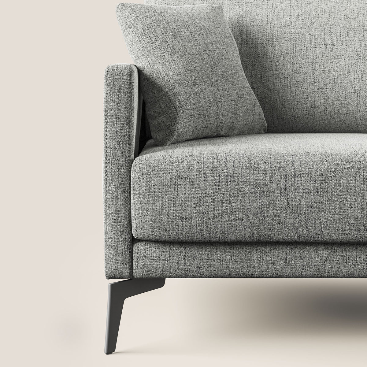 Saturno divano moderno in tessuto morbido impermeabile T03 grigio chiaro - divitt.sbs
