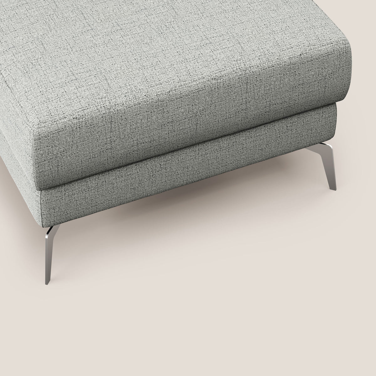 Star Pouf con piedini alti in tessuto impermeabile fiammato T03 grigio chiaro - divitt.sbs
