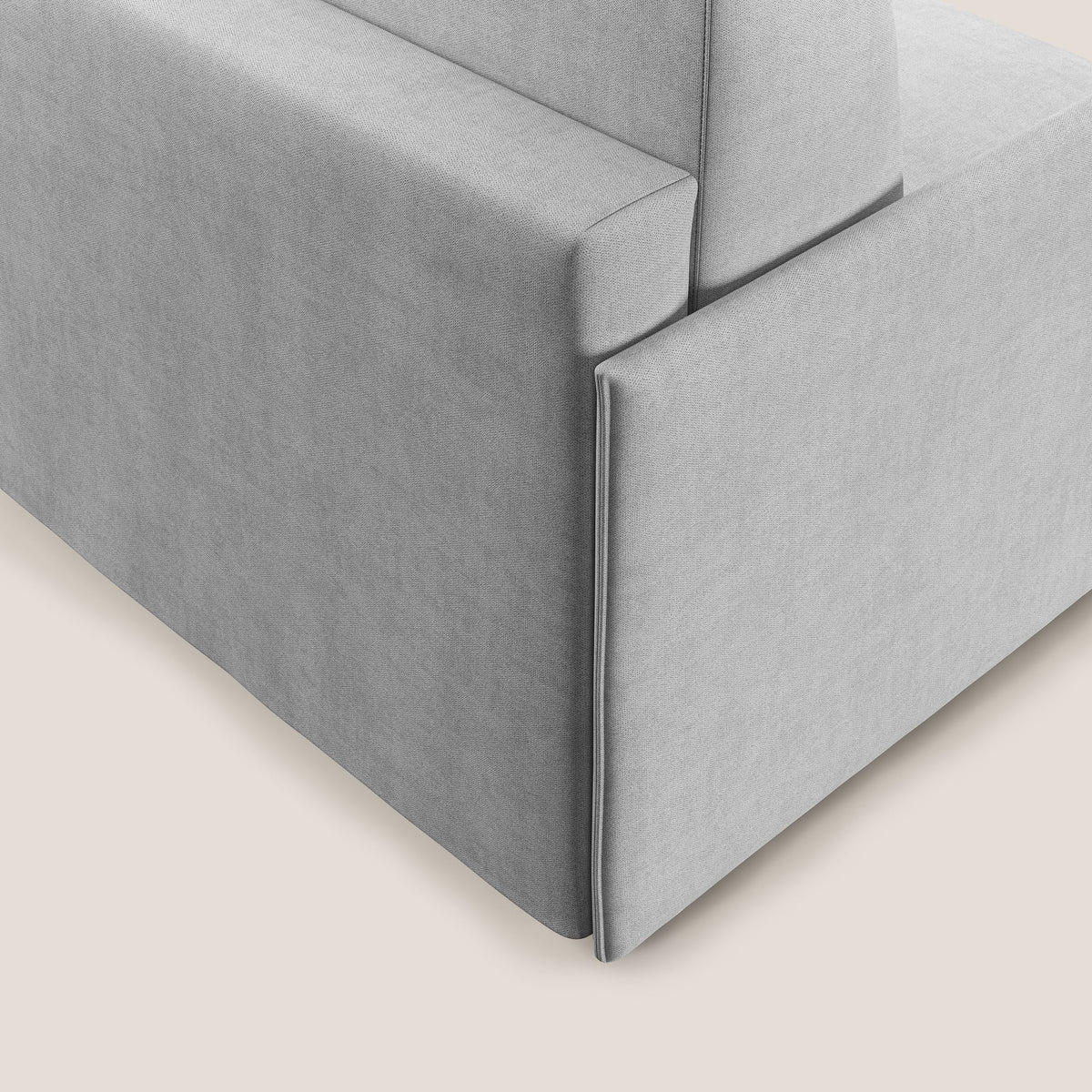 Evans poltrona letto in morbido tessuto impermeabile T02 grigio chiaro - divitt.sbs