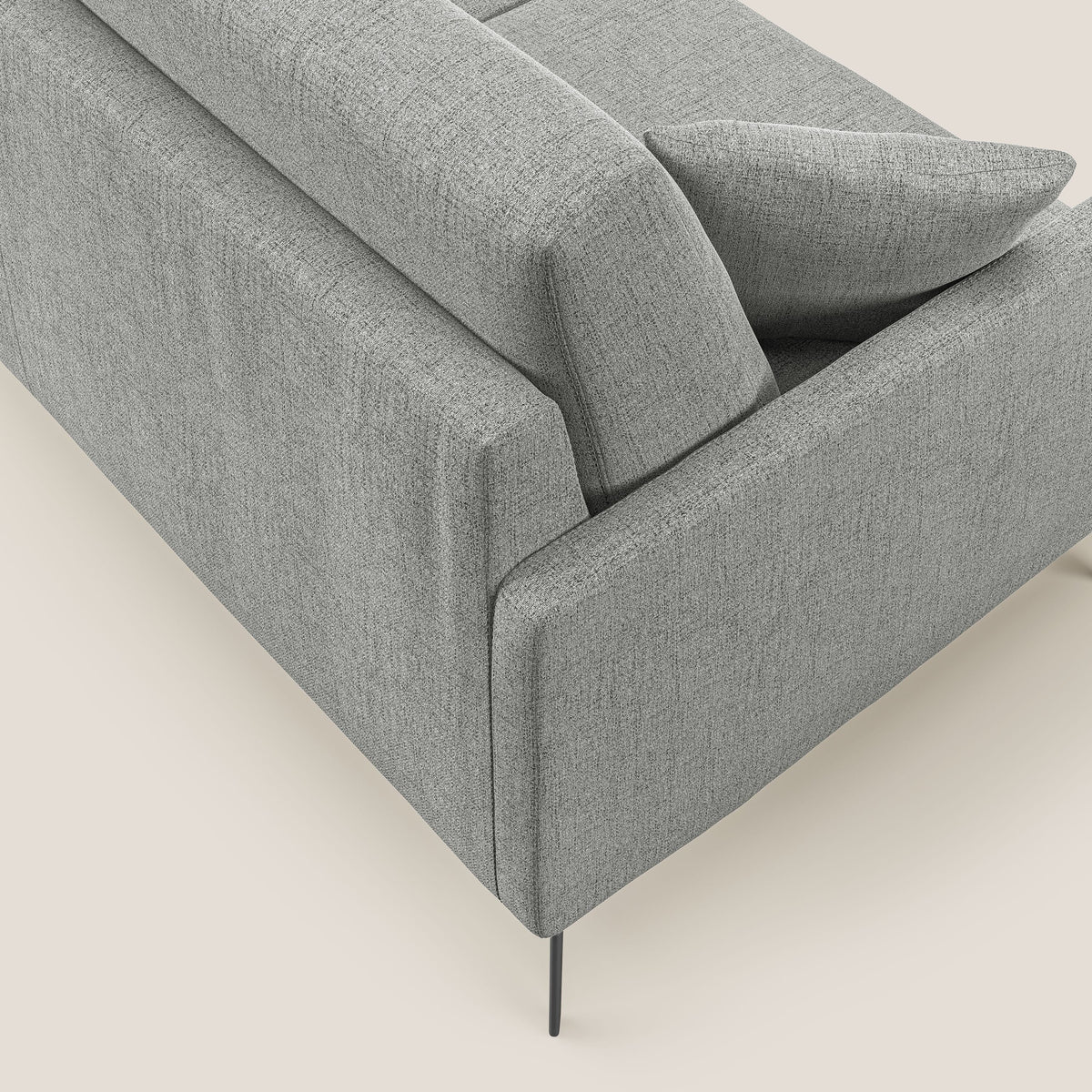 Saturno divano moderno in tessuto morbido impermeabile T03 grigio chiaro - divitt.sbs