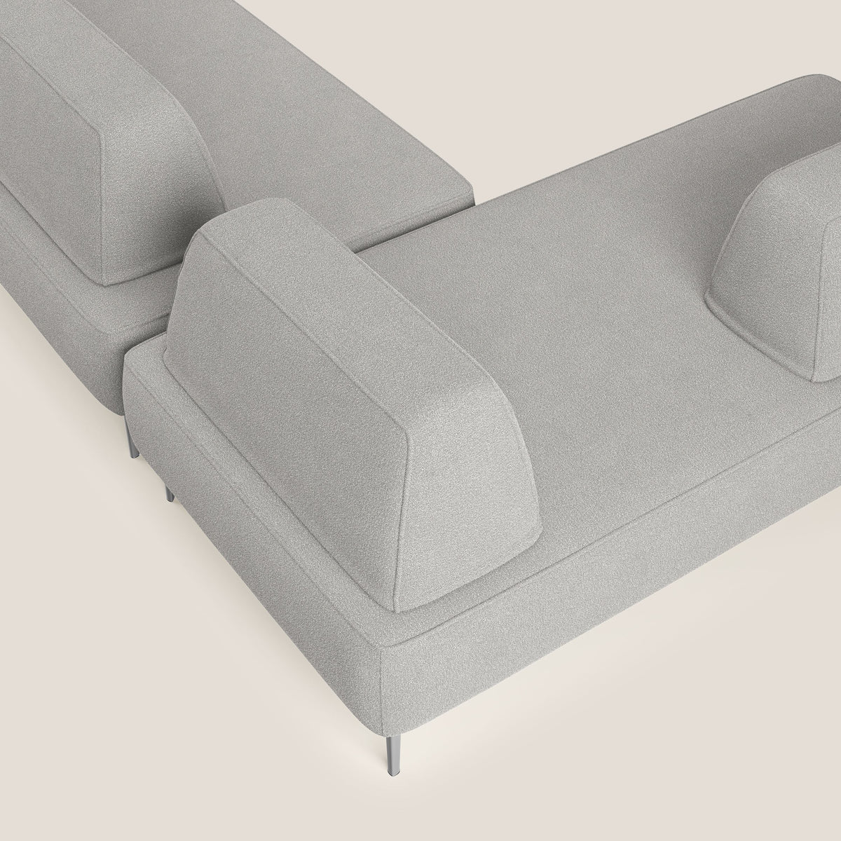 Newton divano panoramico modulare con schienali movibili T07 grigio - divitt.sbs