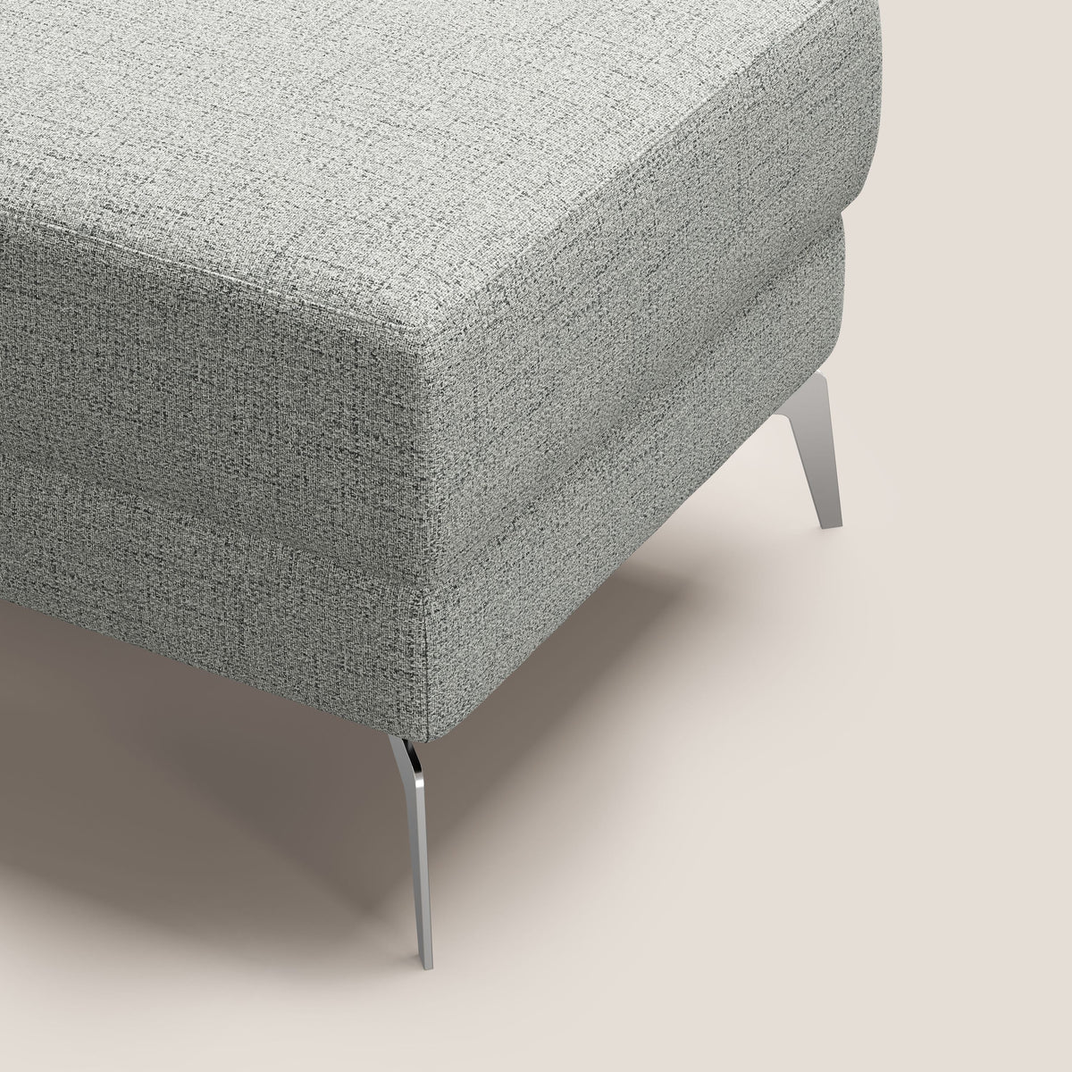Star Pouf con piedini alti in tessuto impermeabile fiammato T03 grigio chiaro - divitt.sbs