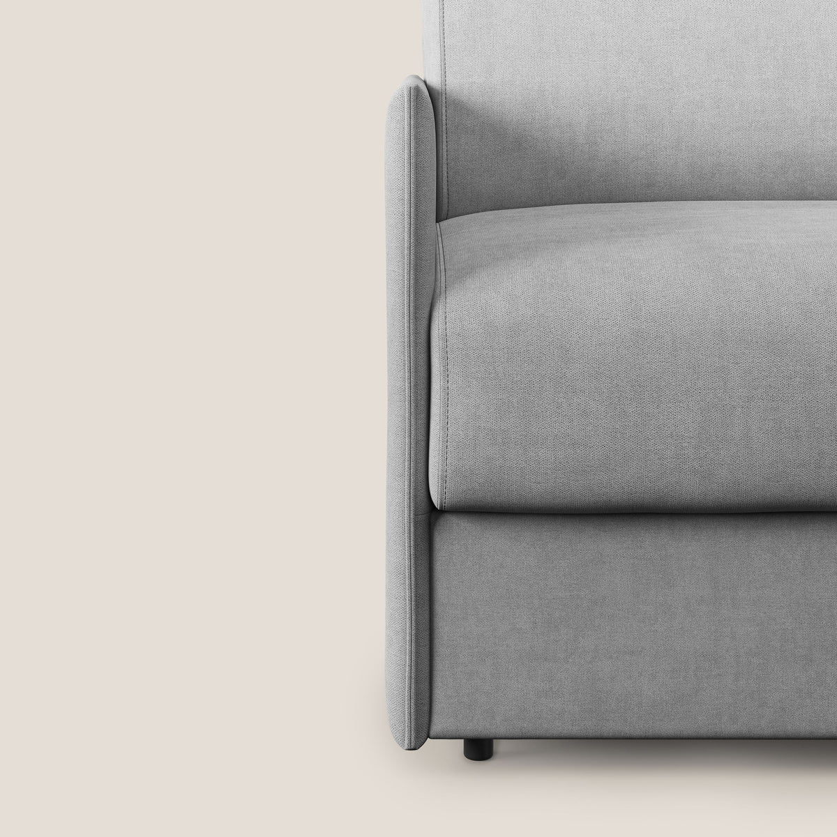 Evans poltrona letto in morbido tessuto impermeabile T02 grigio chiaro - divitt.sbs