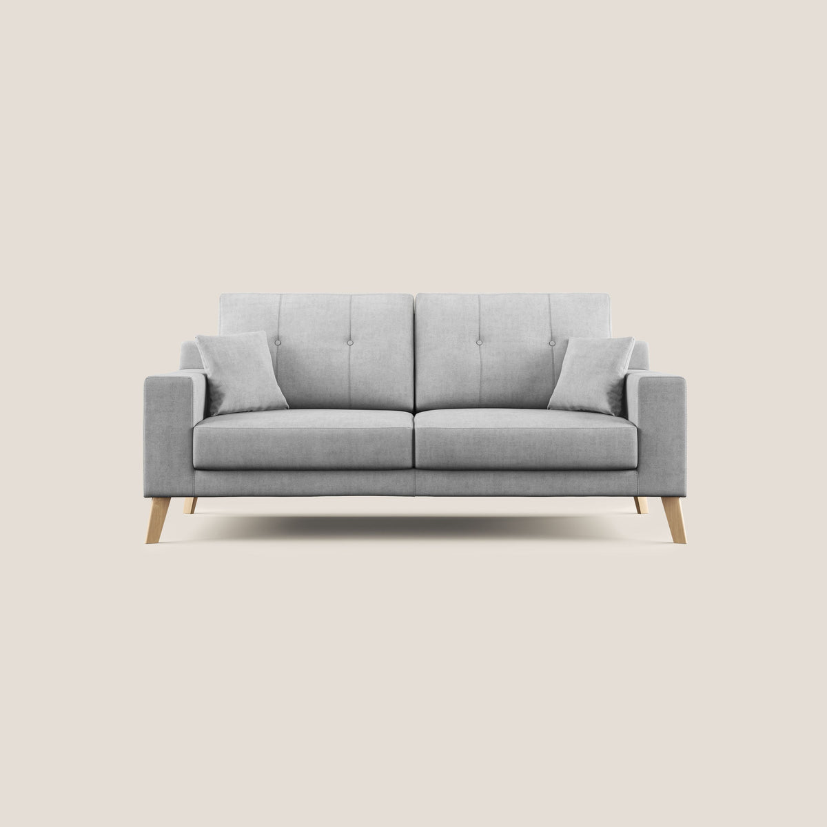 Danish divano moderno in tessuto morbido impermeabile T02 grigio chiaro - divitt.sbs